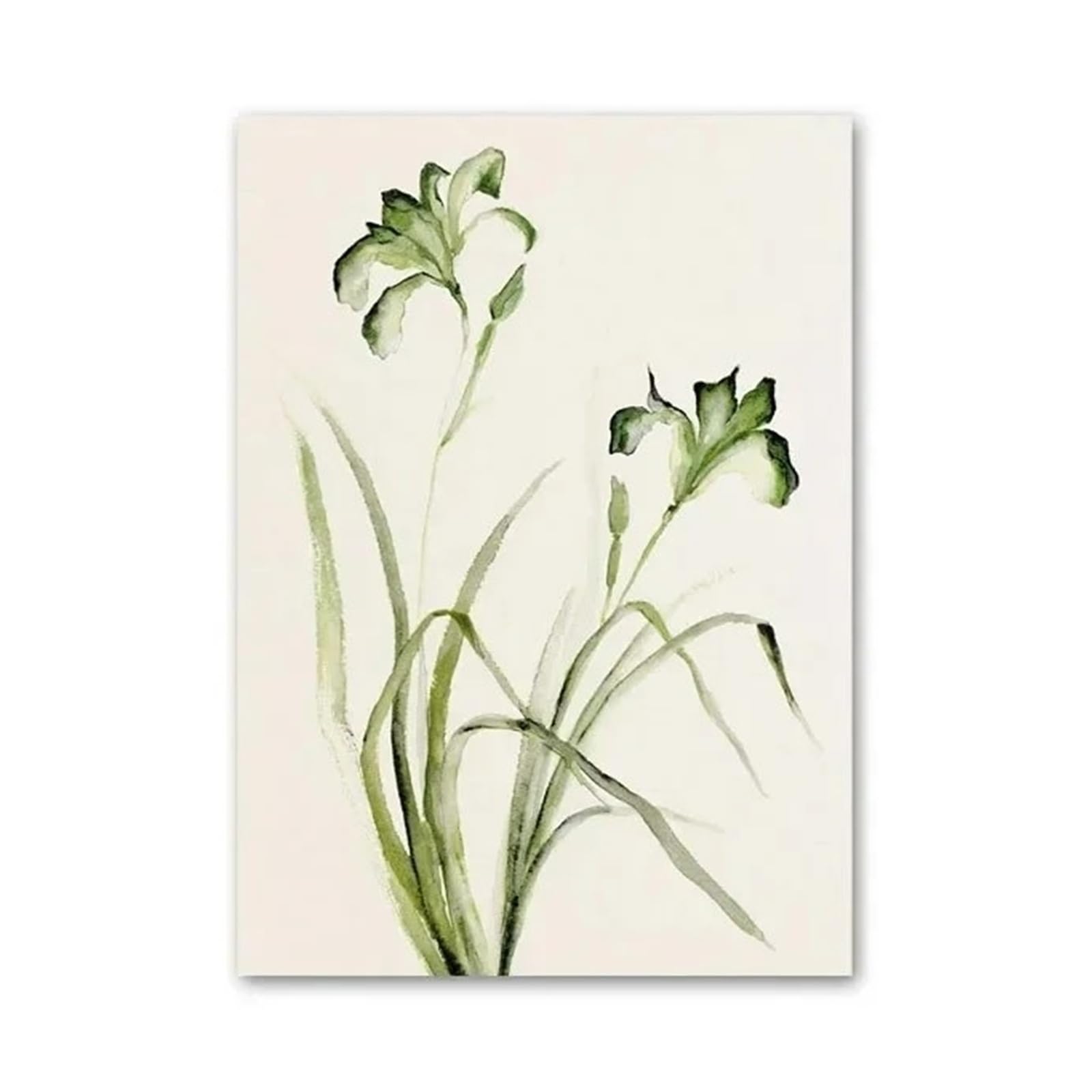 Xenite Girls F Wall Art Canvas Prints Green Leaves Lower Abstract Landscape Wall Art Canvas Painting And Prints Wall Pictures Or Living Room Decor(,30X40cm)