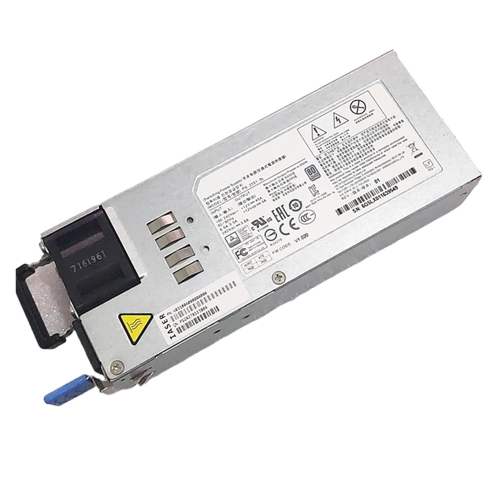 TPKMVGAP PS-2551-5L 550W SA5212M4 NF5270 NF5280M5 Server Power Supply