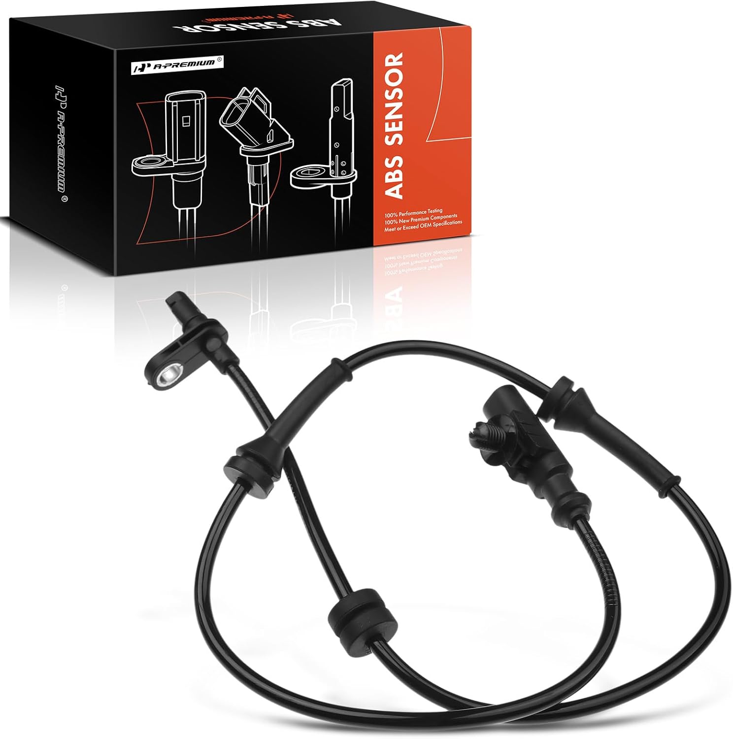 A-Premium ABS Wheel Speed Sensor Compatible with Nissan Models - Cube 2009-2014 L4 1.8L, Wagon - Rear Left Driver Side, Replace# 47901-ED000, 47901-ED00A