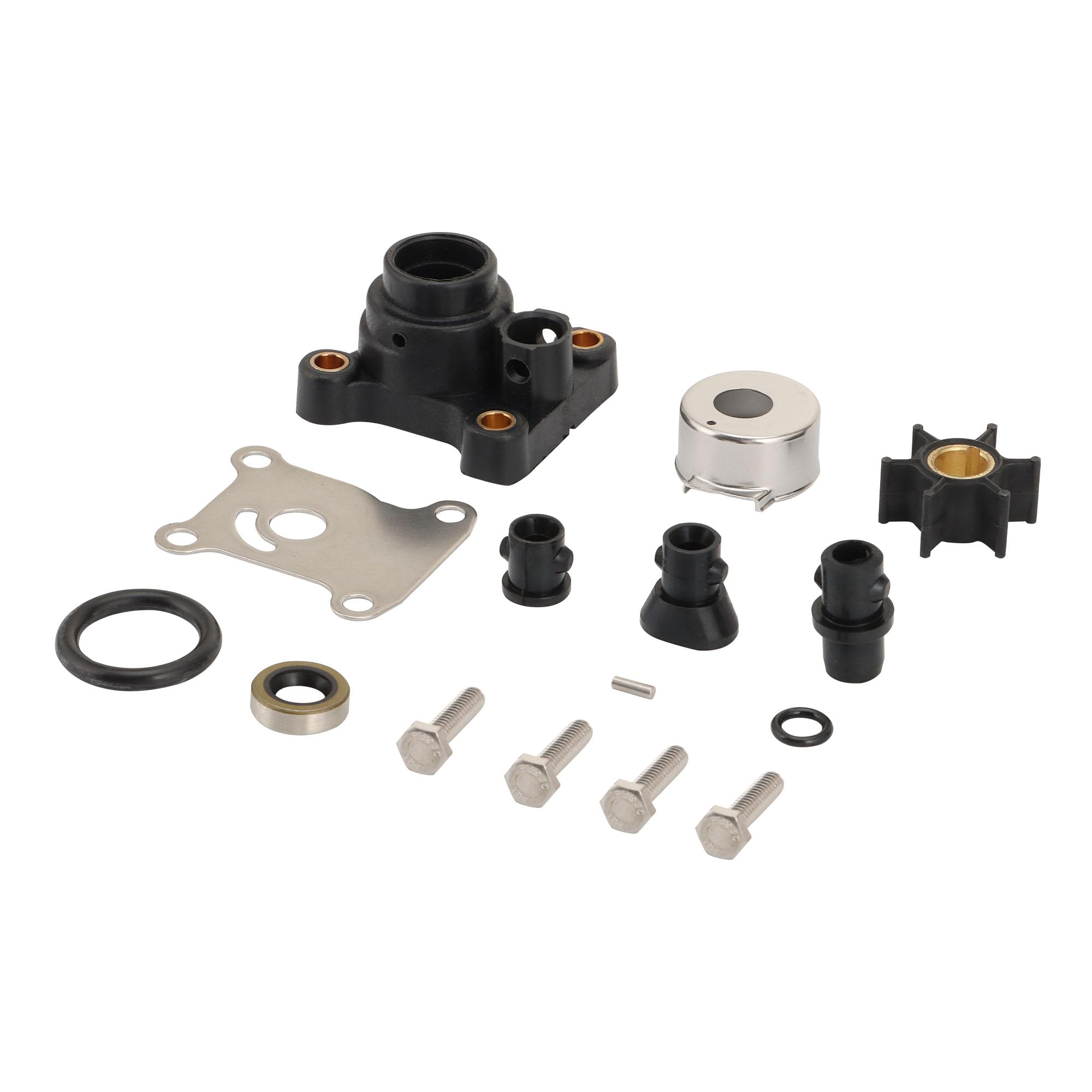 WOOSTAR Water Pump Impeller Repair Kit Replacement for Johnson Evinrude 8HP 9.9HP 10HP 15HP Outboard Engine OEM 394711 391698 386697 18-3327