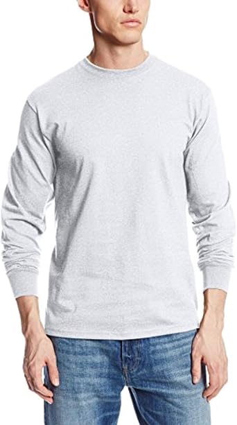 Soffe mens Midweight Cotton Long Sleeve T-shirt, 1 & 2 Packs