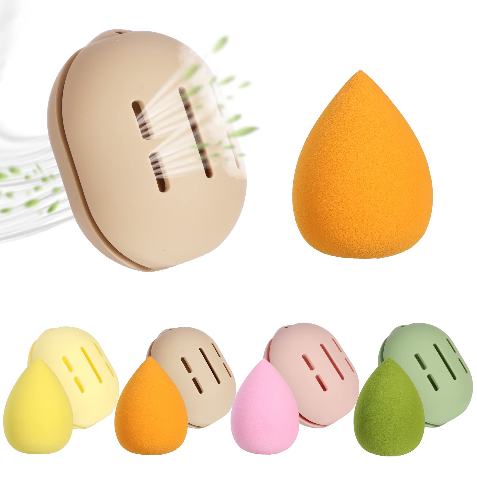 Soportes para Esponja de Maquillaje de Silicona,Estuche de Viaje de Esponja de Maquillaje Reutilizable Lavable Silcone,Licuadora de Belleza de Maquillaje de Esponja Protectora Caja para Beauty Blender