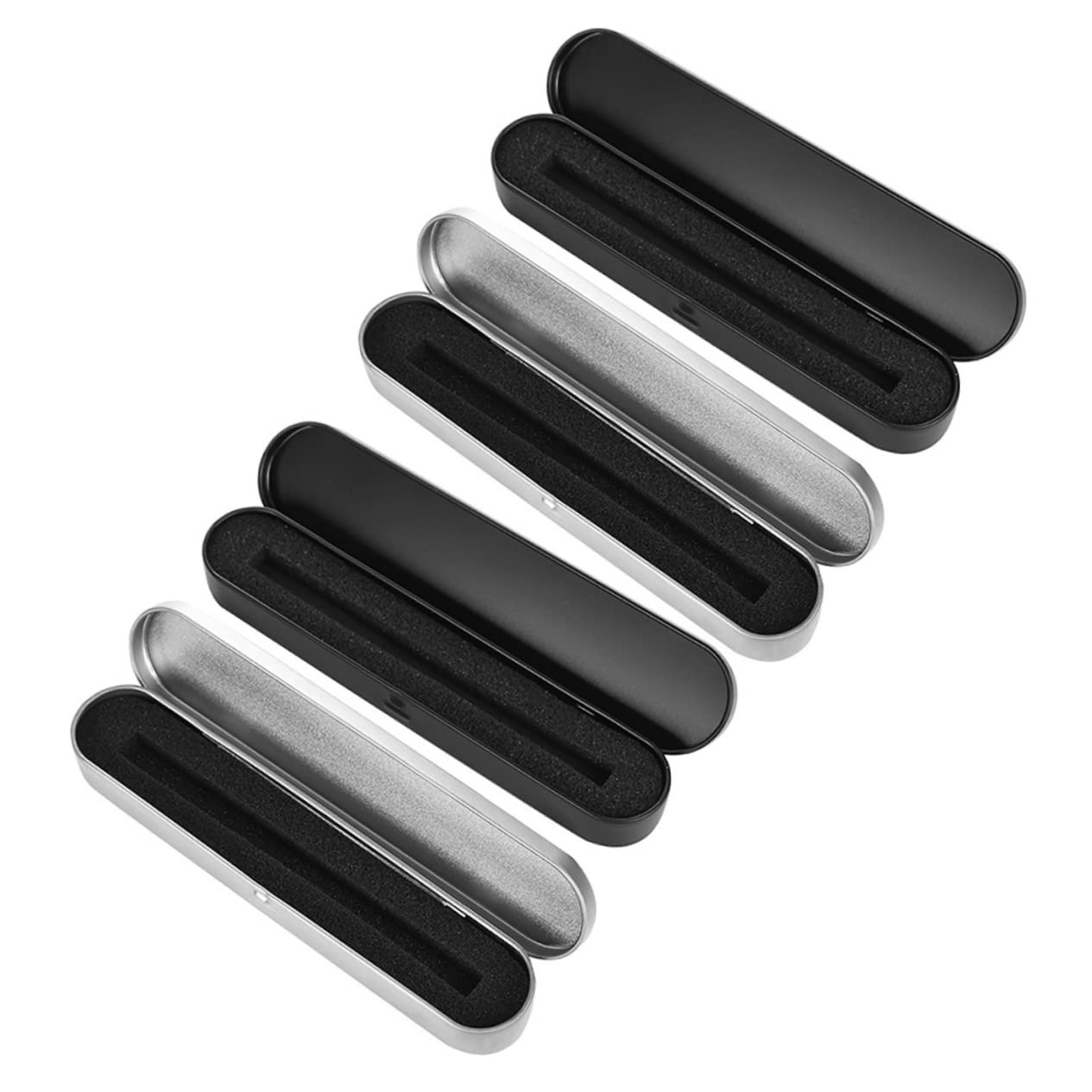 OSALADI 10 set Scatola Per Penne Scatola Per Cancelleria Piccolo Astuccio Per Matite Organizer Da Scrivania Portapenne In Alluminio Astuccio Per Matite Piatto E Rigido 4 pezzi * 10