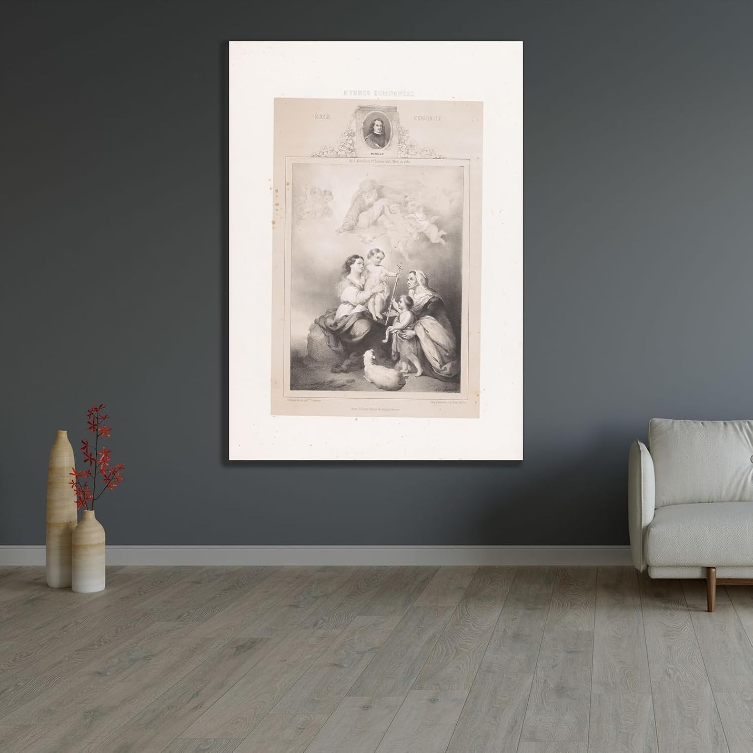 ArtDirect Bartolomé Esteban Murillo – Spanish School (1850) Unframed Art Print Giclee Poster by Joseph Rose Lemercier, 7x10, 10x14, 14x20, 24x34, 34x48 and 42x60 Inches