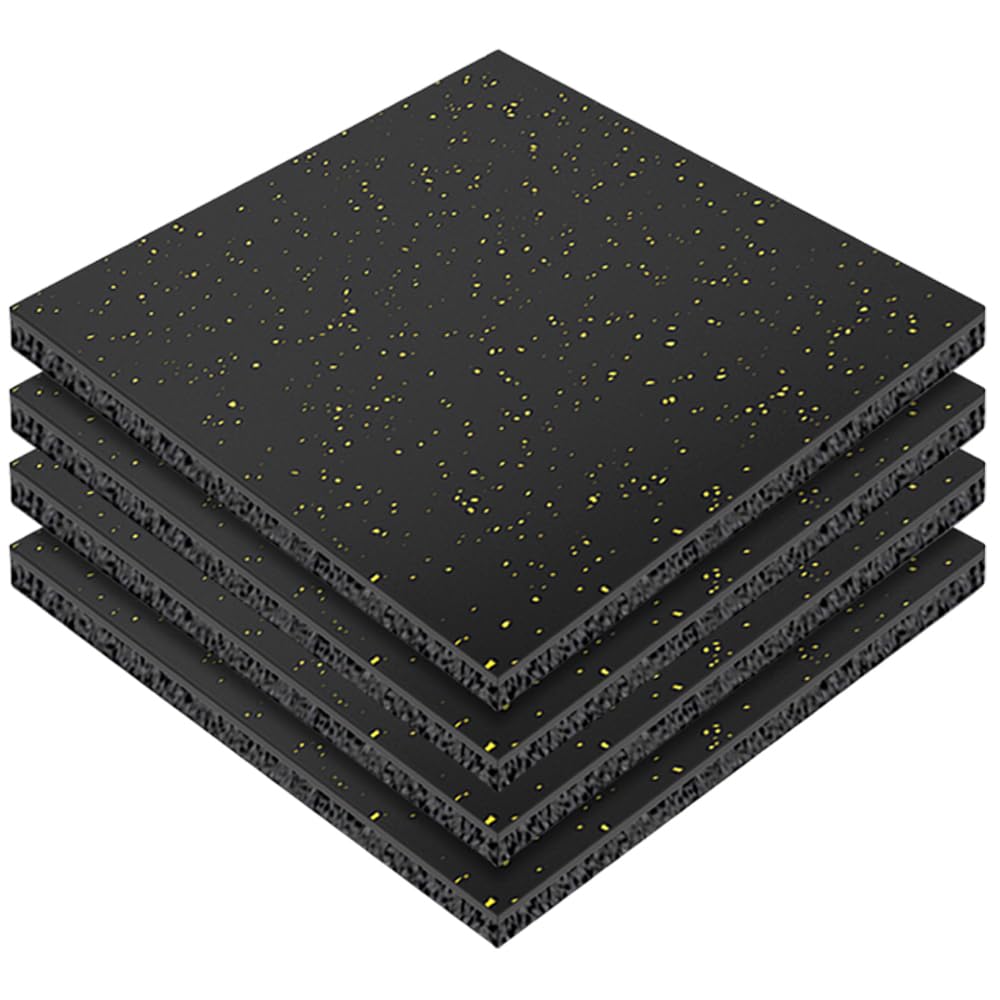 Amazon | ジムマット 4枚セット 50㎝×50㎝ 厚み25mm ゴムマット