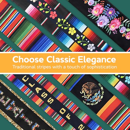 Mexican Graduation Sash Class of 2024 | Mexican Graduation Stole | Serape Stole