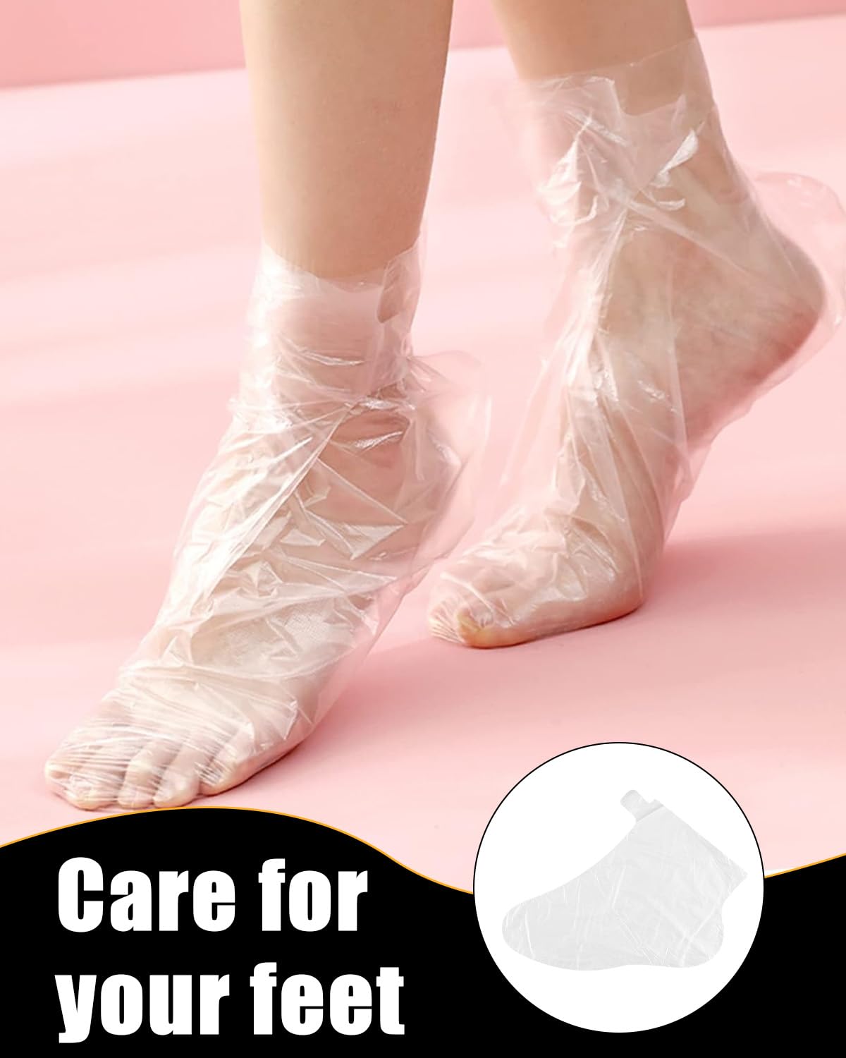Copripiedi monouso in plastica misura universale 31.5x17 cm impermeabile antiolio per cura piedi paraffina