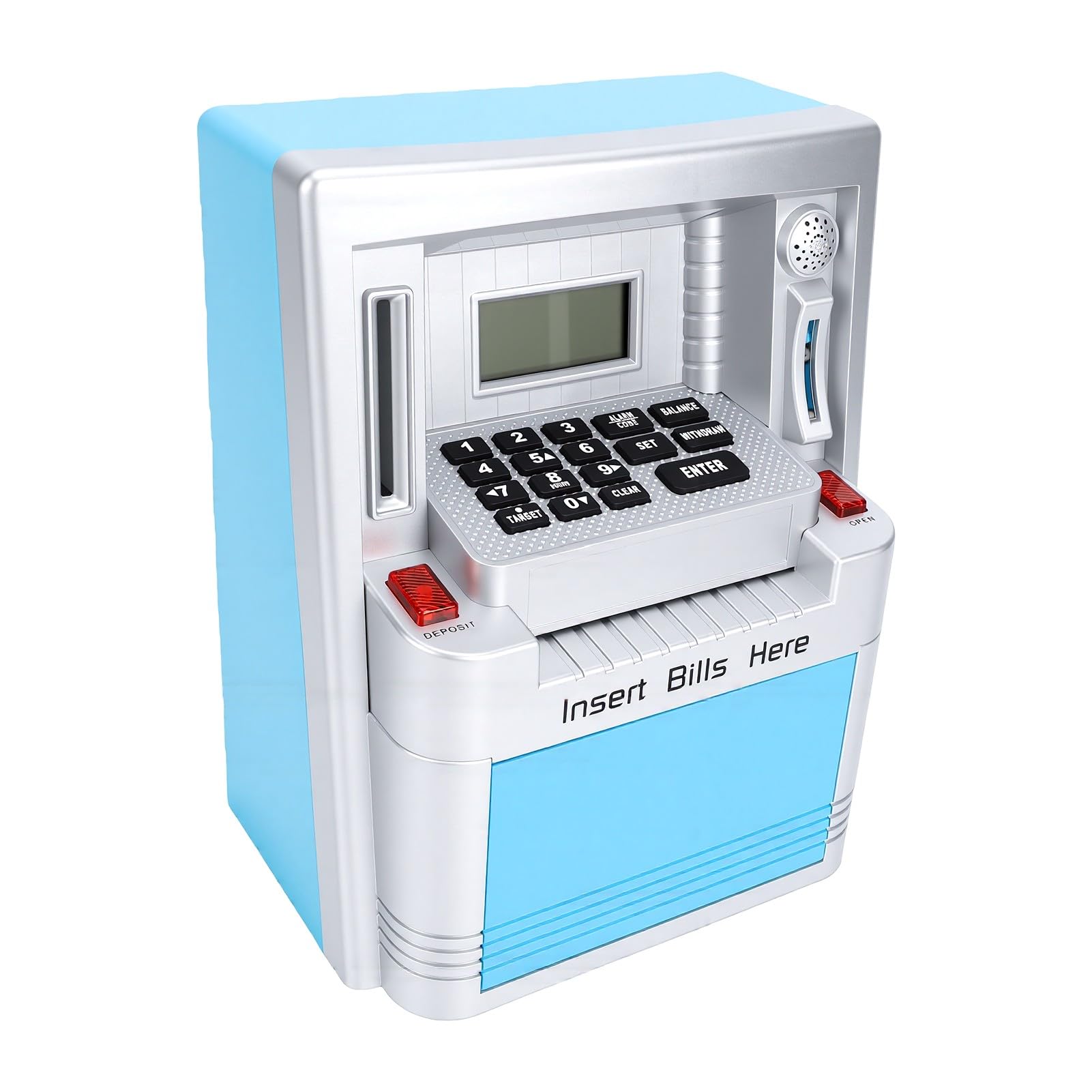 Luocute Tirelire électronique ATM, Boîte à Monnaie Vocale Interactive, Mémorisation Hors Tension for Rangement des Pièces et Billets à la Maison