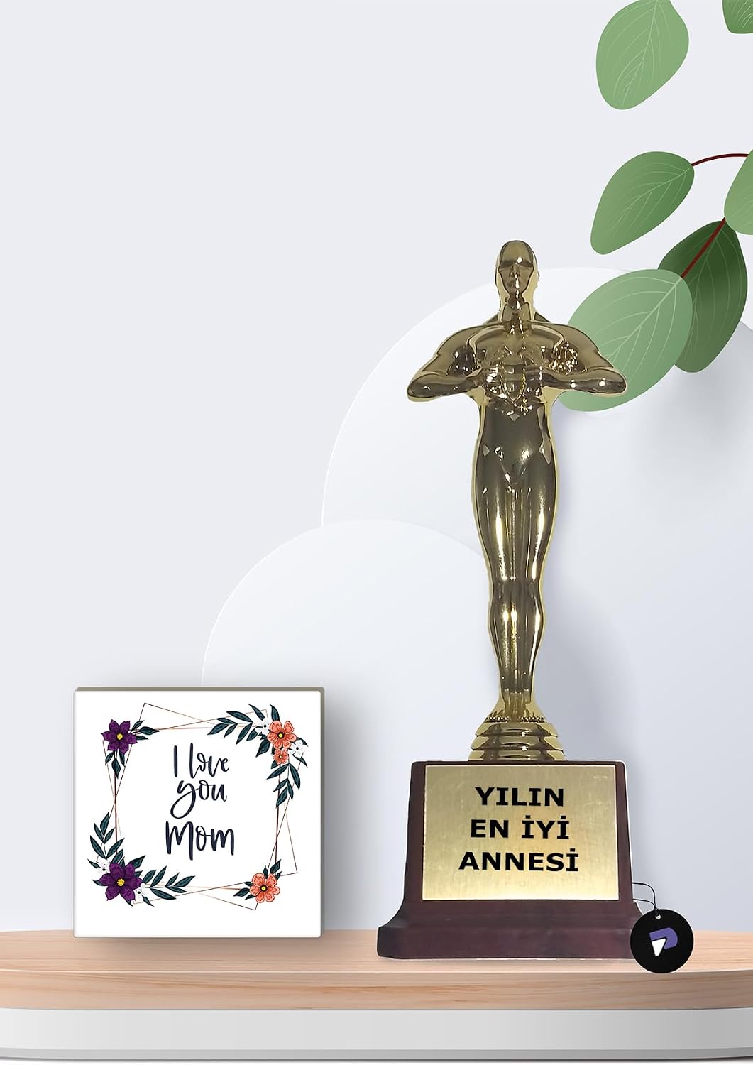 Yılın En İyi Annesi Oscar Ödülü ve Mini Tablo – Eğlenceli Anneye Hediye, Anneler Günü Hediyesi