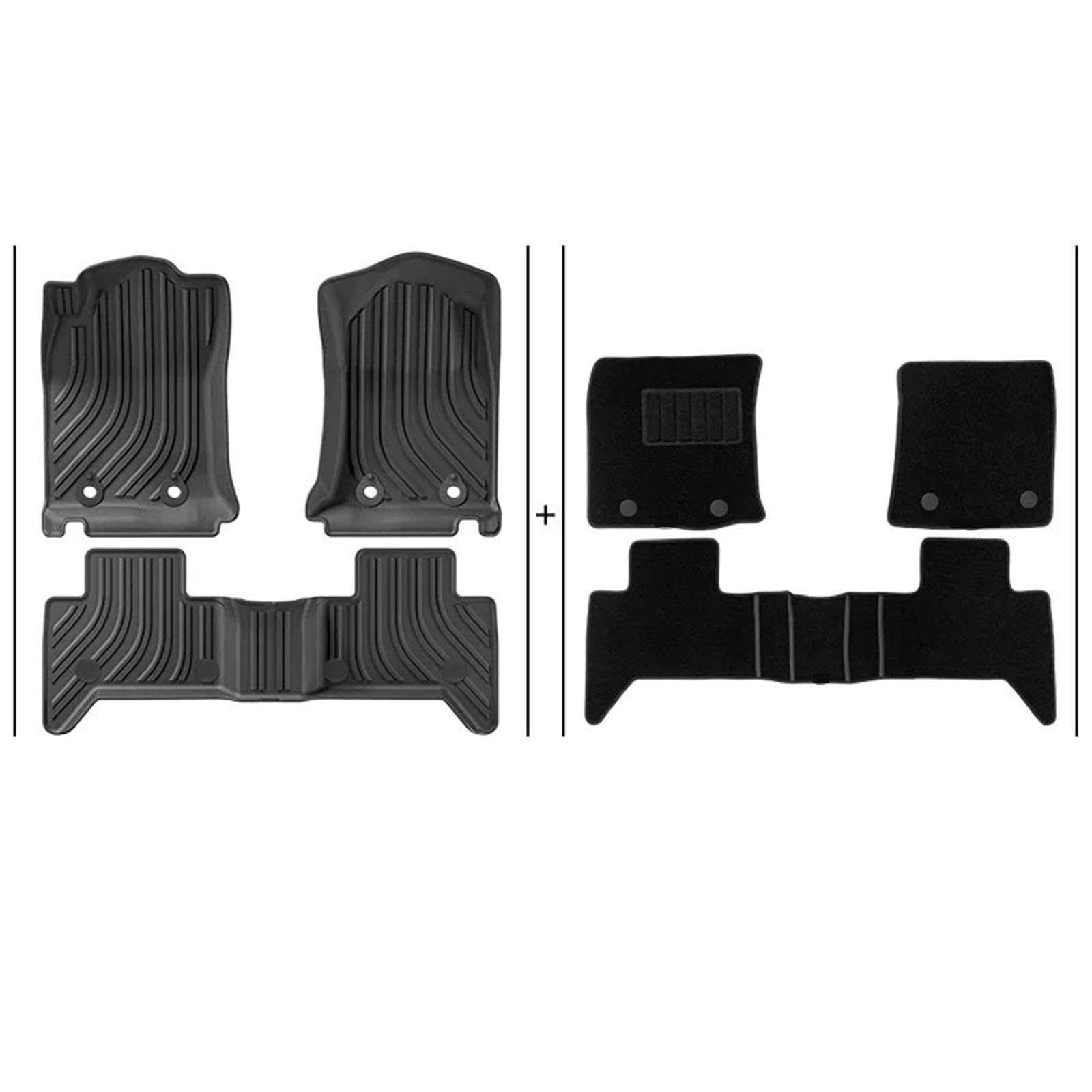 Alfombrillas para Toyota para Tacoma 2004-2024 para El Maletero(For 2004-2015 6pcs)