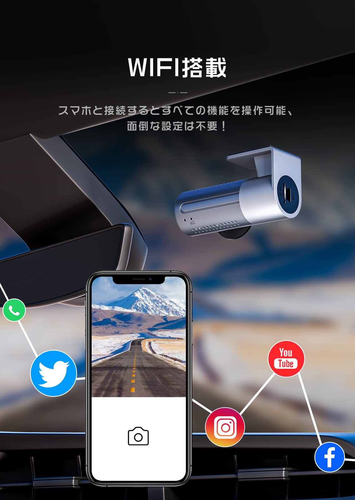 Amazon.co.jp: JOMISE ドライブレコーダー 超小型 ドラレコ 配線