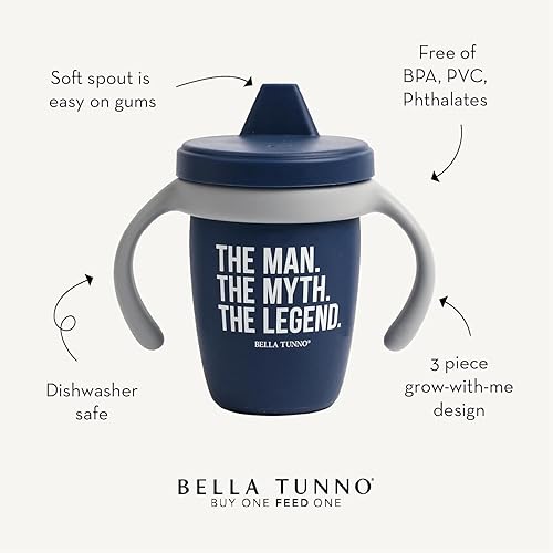Miniatura 7 de Bella Tunno Vaso para sorber, taza de entrenamiento de silicona con asas de transición para bebés, niños pequeños y niños, bebés de 6 a 12 meses y