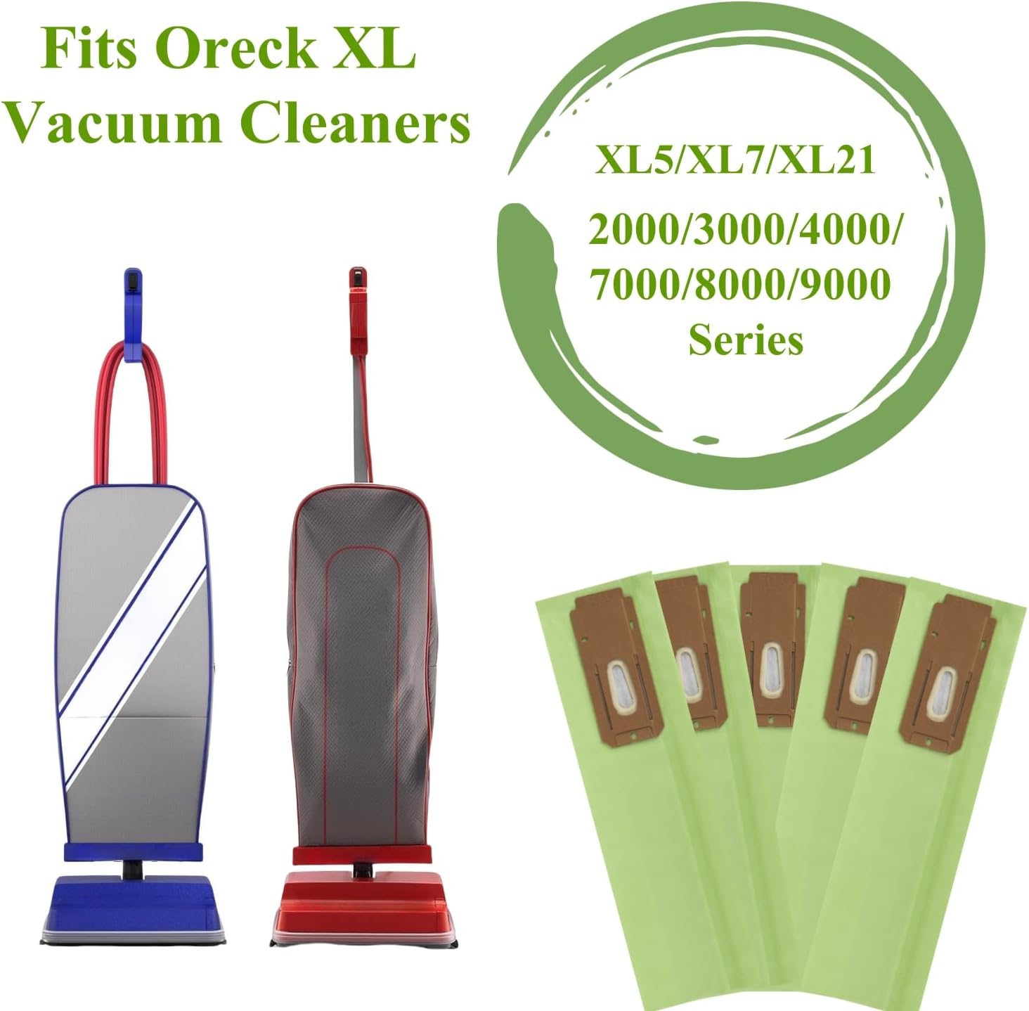 25 Pack Vacuum Bags Fits for Oreck Type CC, LUNARUBBY Replacement Dust Bag for XL XL2 XL7 XL21 Upright Vacuum, CCPK8 CCPK8DW Parts BM06 Kit, Fit All Oreck XL Upright Vacuum Cleaner