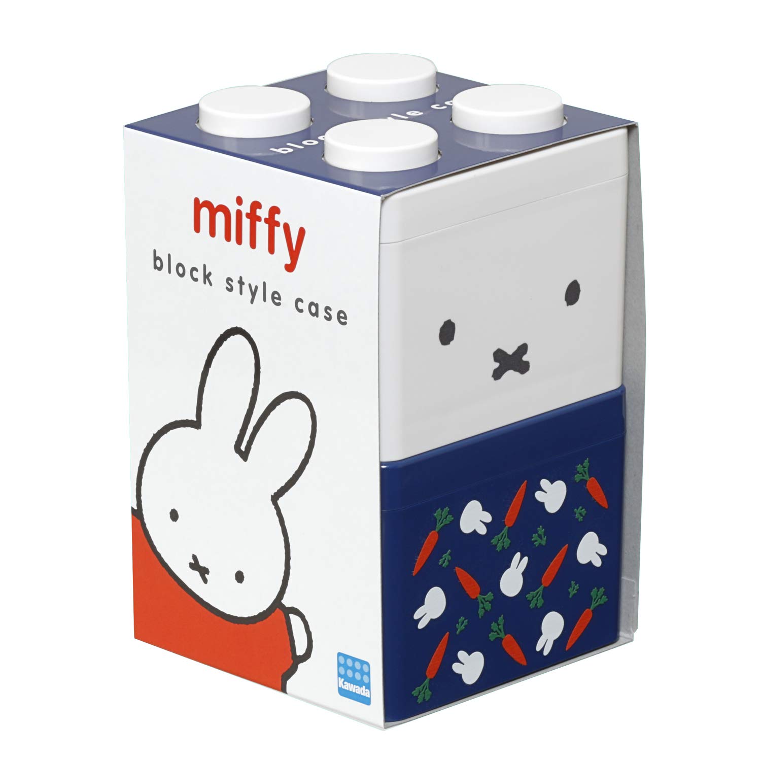 KAWADA Miffy Block Shaped Case (Carrot Pattern) BC-01