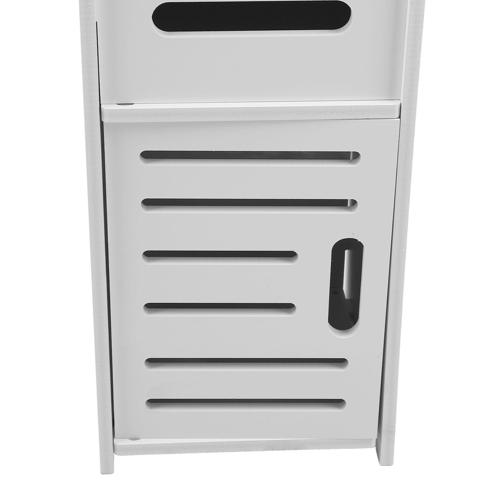 Wąska, smukła narożna szafka łazienkowa z szufladą, oszczędzająca miejsce papier toaletowy nizer, wszechstronna mała półka łazienkowa, wydajne rozwiązanie do przechowywania narożnego do ograniczonej