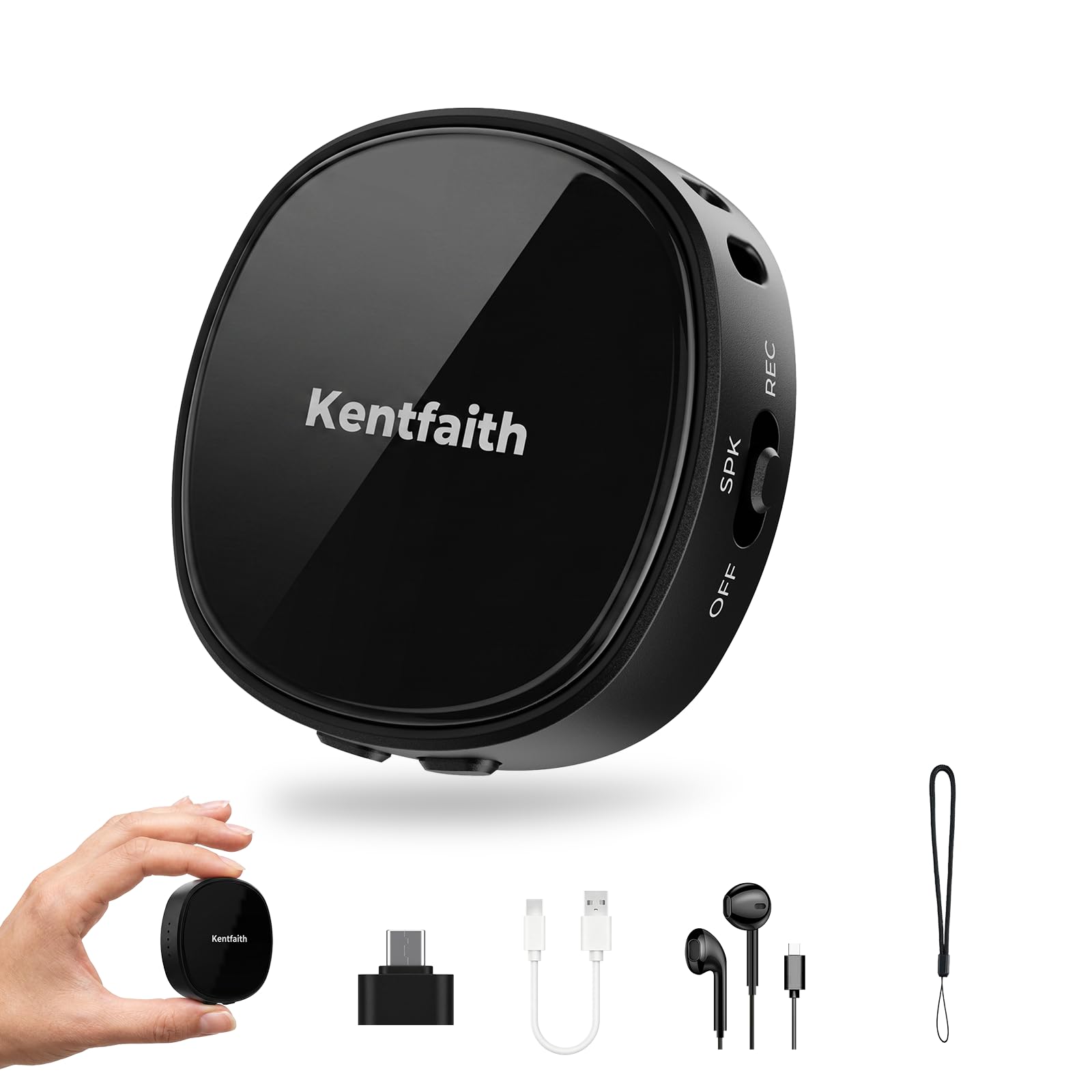 Kentfaith 64GB Magnetic Voice Recorder，Mini Voice Recorder
