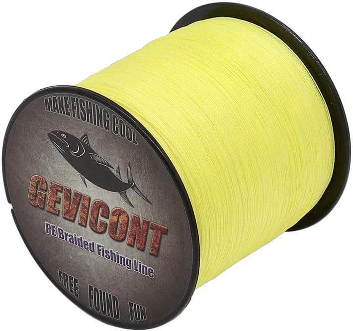 GEVICONT 8 Strands Braided Fishing Line Multifilament 100M PE Line Super Strong Weaves 109Yds 10lb-300lb Cord