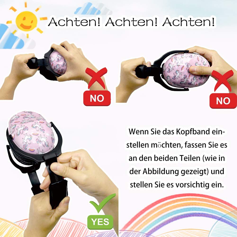 Cuffie Antirumore Bambini - Casco Pieghevole Regolabile SNR 25dB Per Autismo, ADHD, Fuochi D'Artificio E Concerti