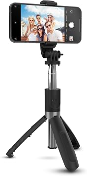 HyperGear Snapshot Phone Tripod Stand, 39" Selfie Stick for iPhone Tripod, Cell Phone Stand for Recording w/Bluetooth Remote, Selfie Stick for Android Portable Holder for Filming, Vlogging, Streaming