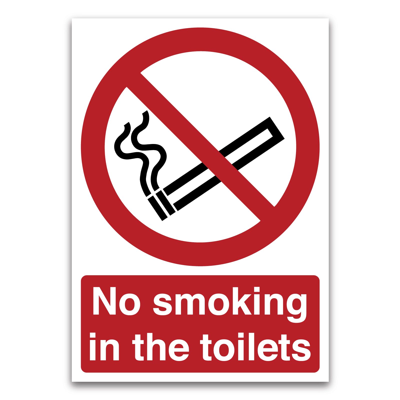 No smoking in the toilets, Workplace Prohibition Signs Metal Tin Sign 8 x 12 inch for Industrial & Commercial