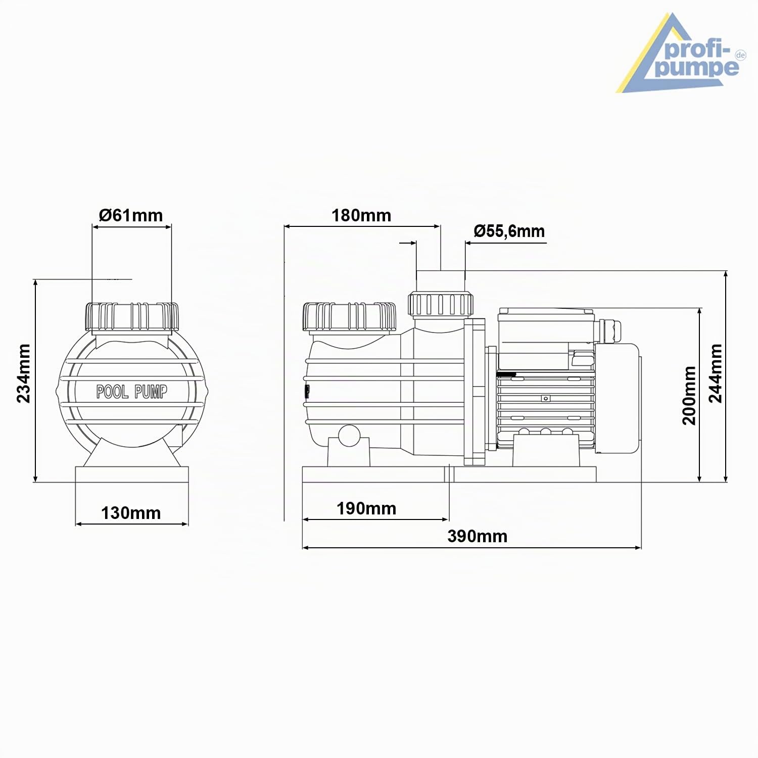POOL-STAR-550W - Bomba de filtro para piscina, ahorro de energía, fiable y eficaz, fácil limpieza del filtro