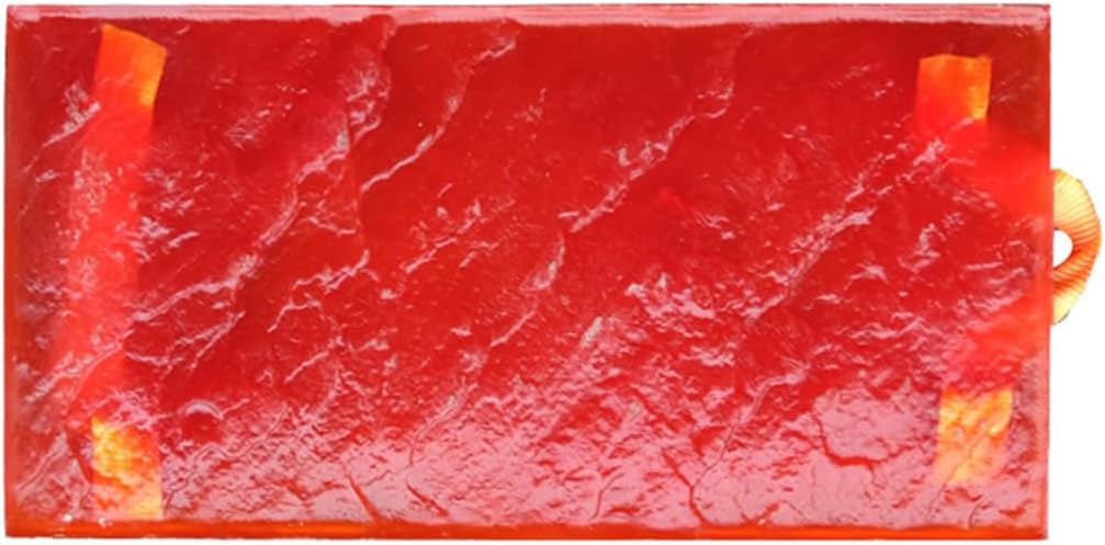 Decorative Concrete Stamps Concrete Stamp Pad, Rectangular Stone Tile Pattern Concrete Stamping Pad with 2 Handles, Reusable Printed Floor Mats