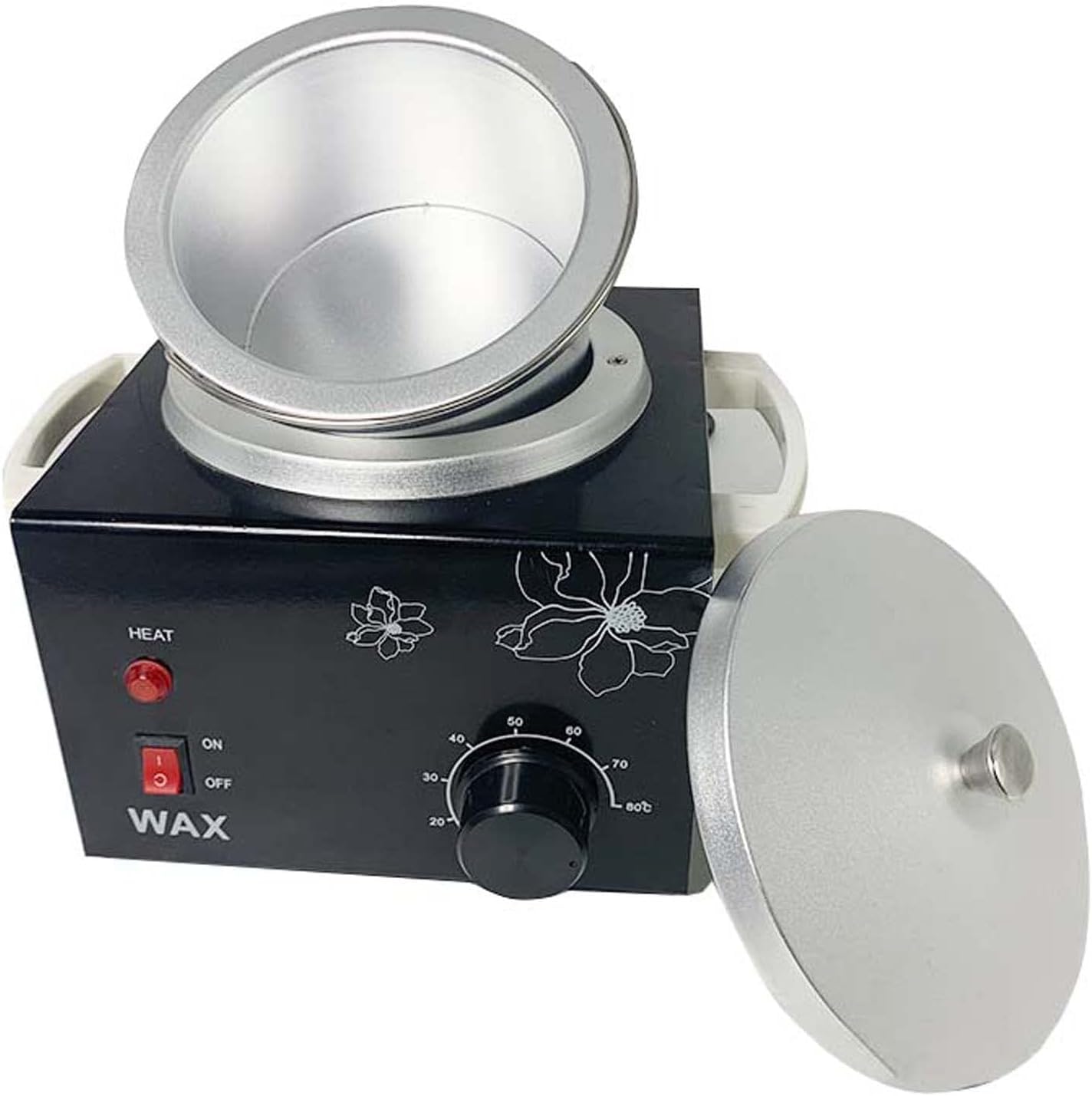 Máquina Eléctrica para Fundir y Templar Chocolate con Cazuela Antiadherente, Control Manual de Temperatura Ajustable 0-80°C, Ideal para Repostería Casera, Postres DIY, Velas y Jabones (220V),White