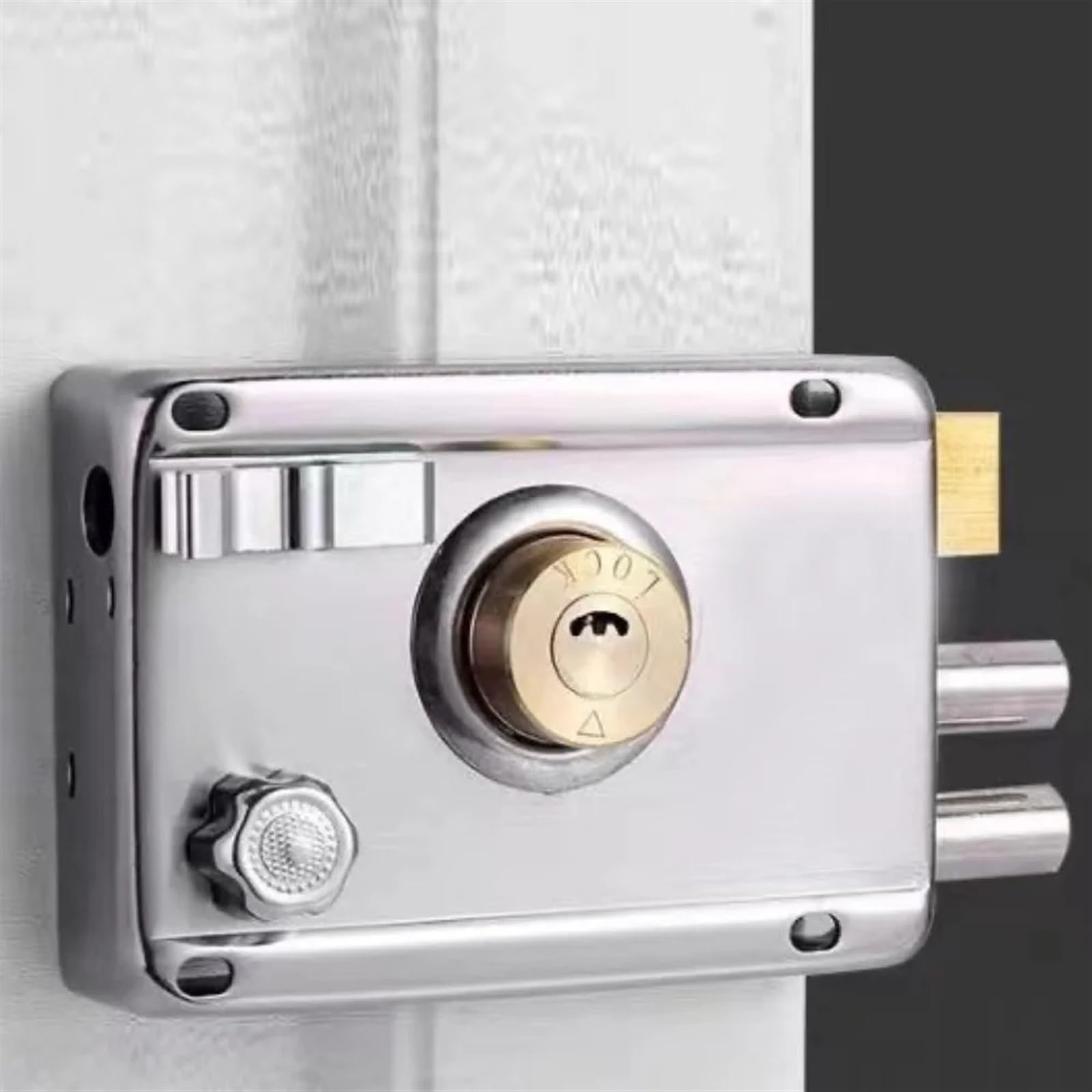 Serrure de porte extérieure universelle en fer et acier inoxydable TTXSQB Left