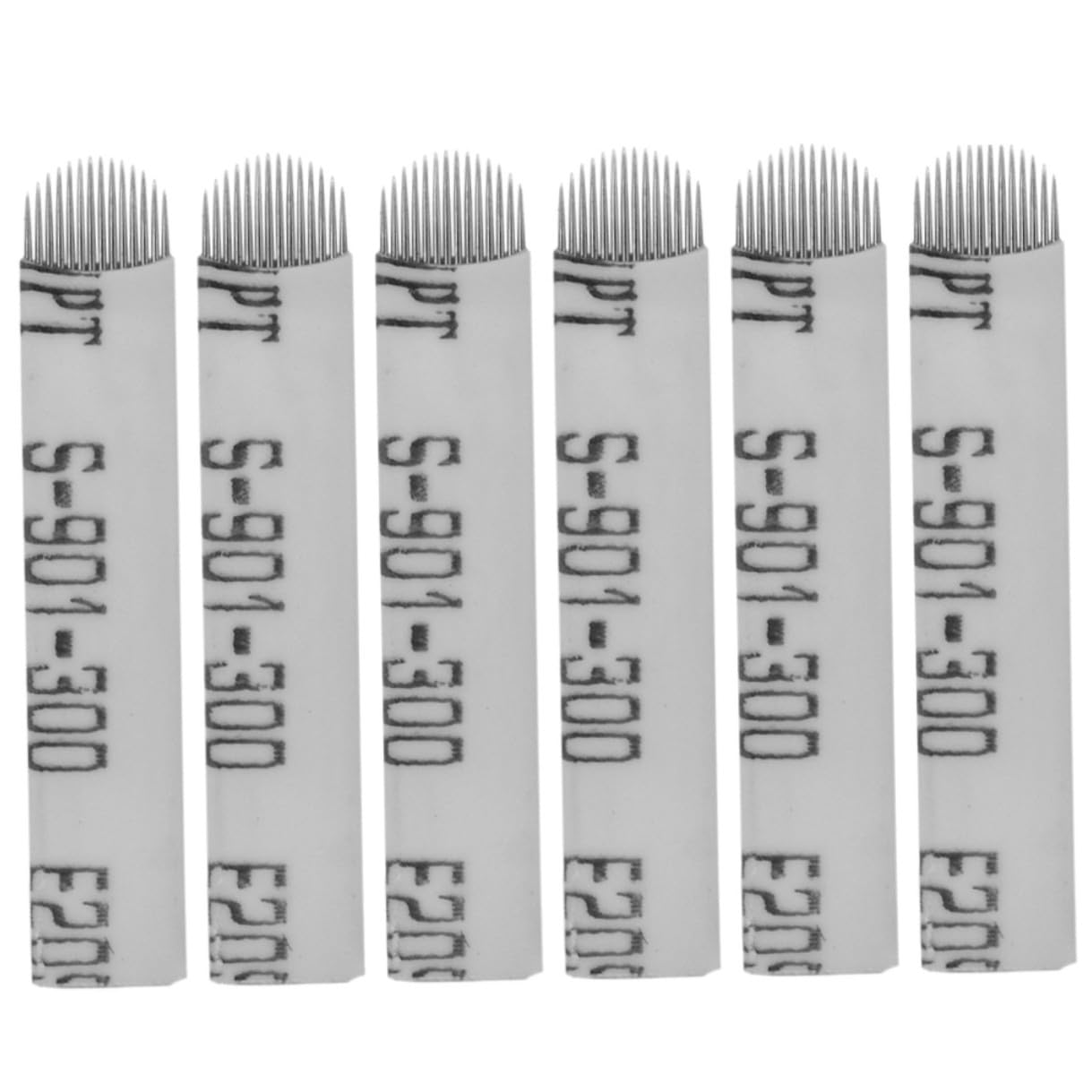 Agujas para cejas Angoily en acero inoxidable para maquillaje permanente y microblading en U 8