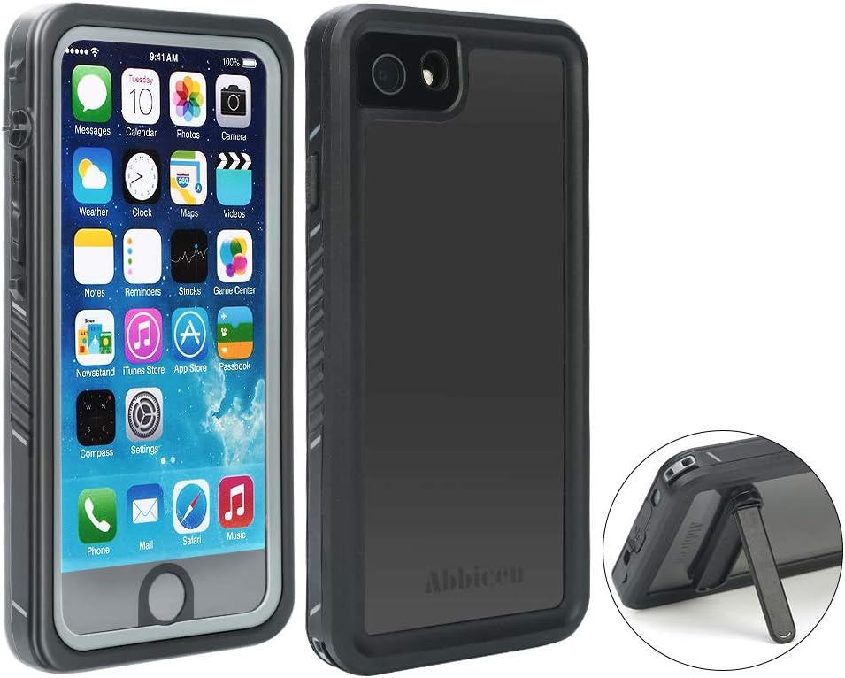 Waterproof Case for iPhone 7 and 8 Phone iPhone SE 2020 Case with Kickstand Full Body Protective Case Cover with Built-in Screen Protector Underwater/Shockproof/Dirtproof/Snowproof.