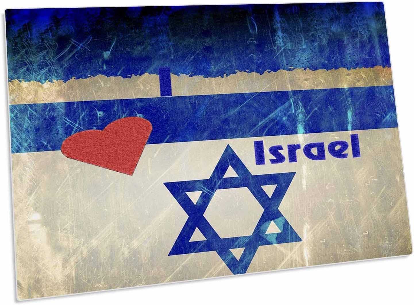 Desk Pad de 3dRose con diseño I Love Israel, 23x16 pulgadas