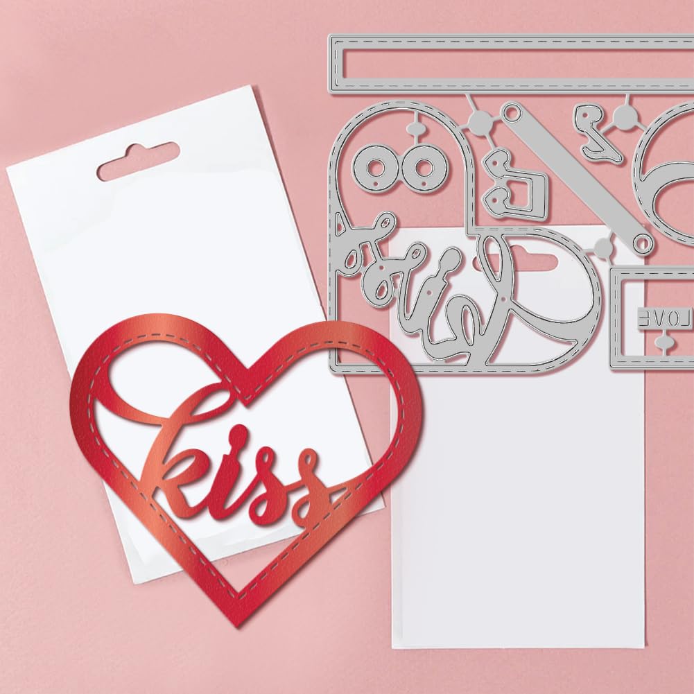 GLOBLELAND 3D Valentine's Day Love Box Cutting Dies for Card Making Love Heart Pocket Die Cuts Valentine's Day Cut Dies for DIY Scrapbooking Journal Embossing Paper Craft Decor - Image 3