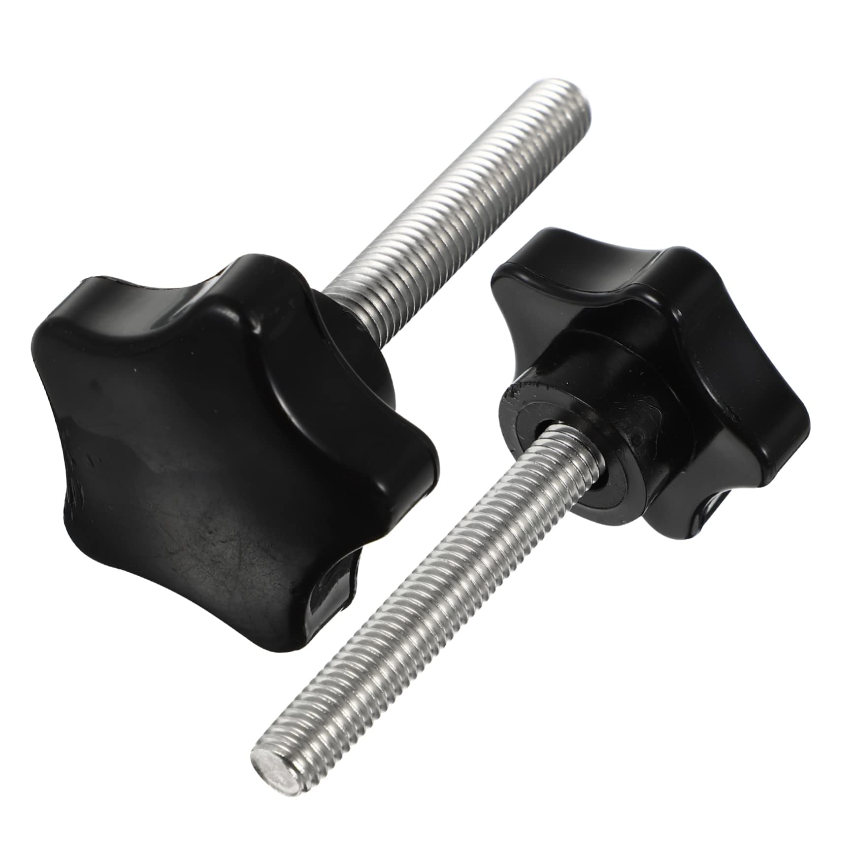 Ciieeo 2pcs Clamping Screw Knobs M8 x 50mm Star Knobs Thread Stainless Steel Abs Allen Screws for Woodworking