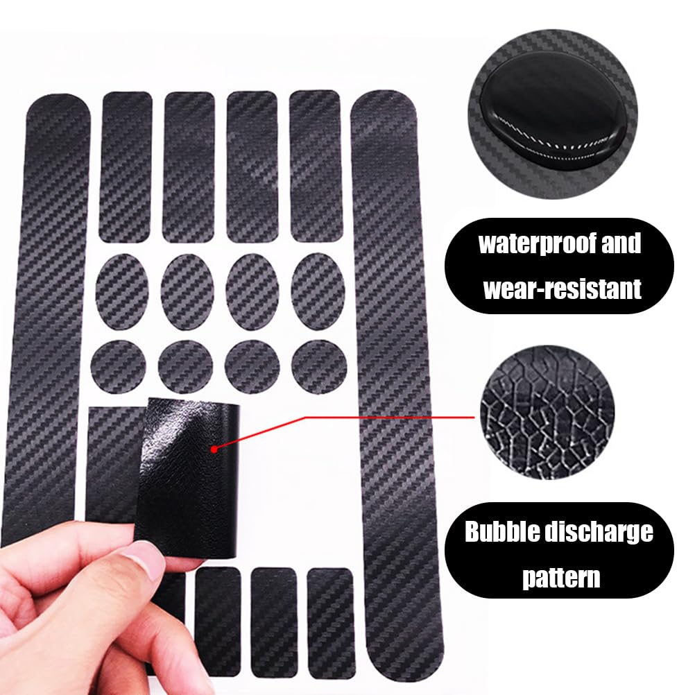 3 Adesivi Protezione Telaio Bici In PVC - Stampa Carbonio, Anti Graffi - Foto 9