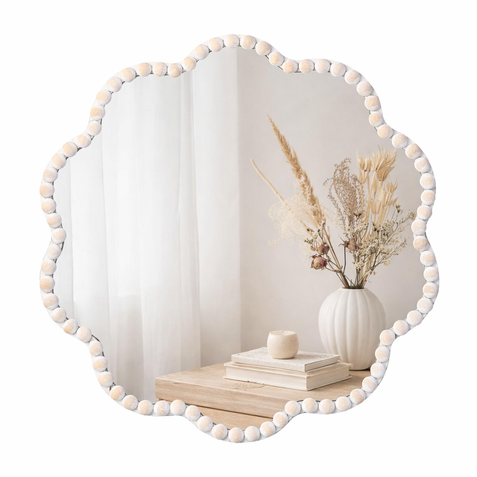 Photo 1 of ***STOCK PHOTO FOR REFERENCE ONLY*** SWTHONY 15" Boho Beaded Flower Mirror