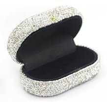 Bling Luxury Ring Box Earrings Pendant Ring Case Jewelry Display Storage Box Gift Box for Proposal Ring, Ceremony, Wedding or Special Occasions White