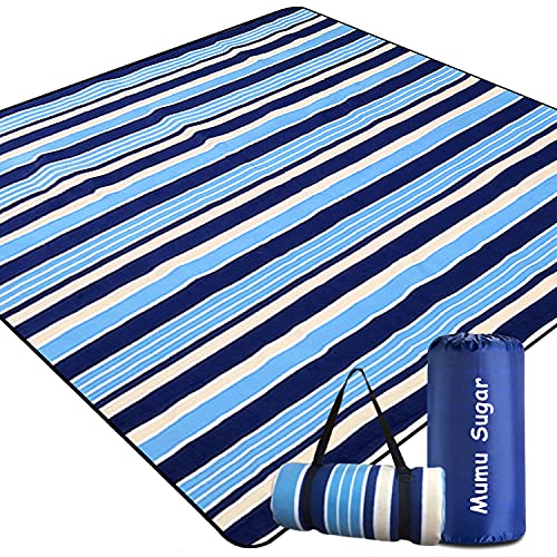 Mumu Sugar Outdoor Picnic Blanket,Extra Large Picnic Blanket 80"x80" with 3 Layers Material,Waterproof Foldable Picnic Outdoor Blanket Picnic Mat for Camping Beach Park Family Concerts Fireworks