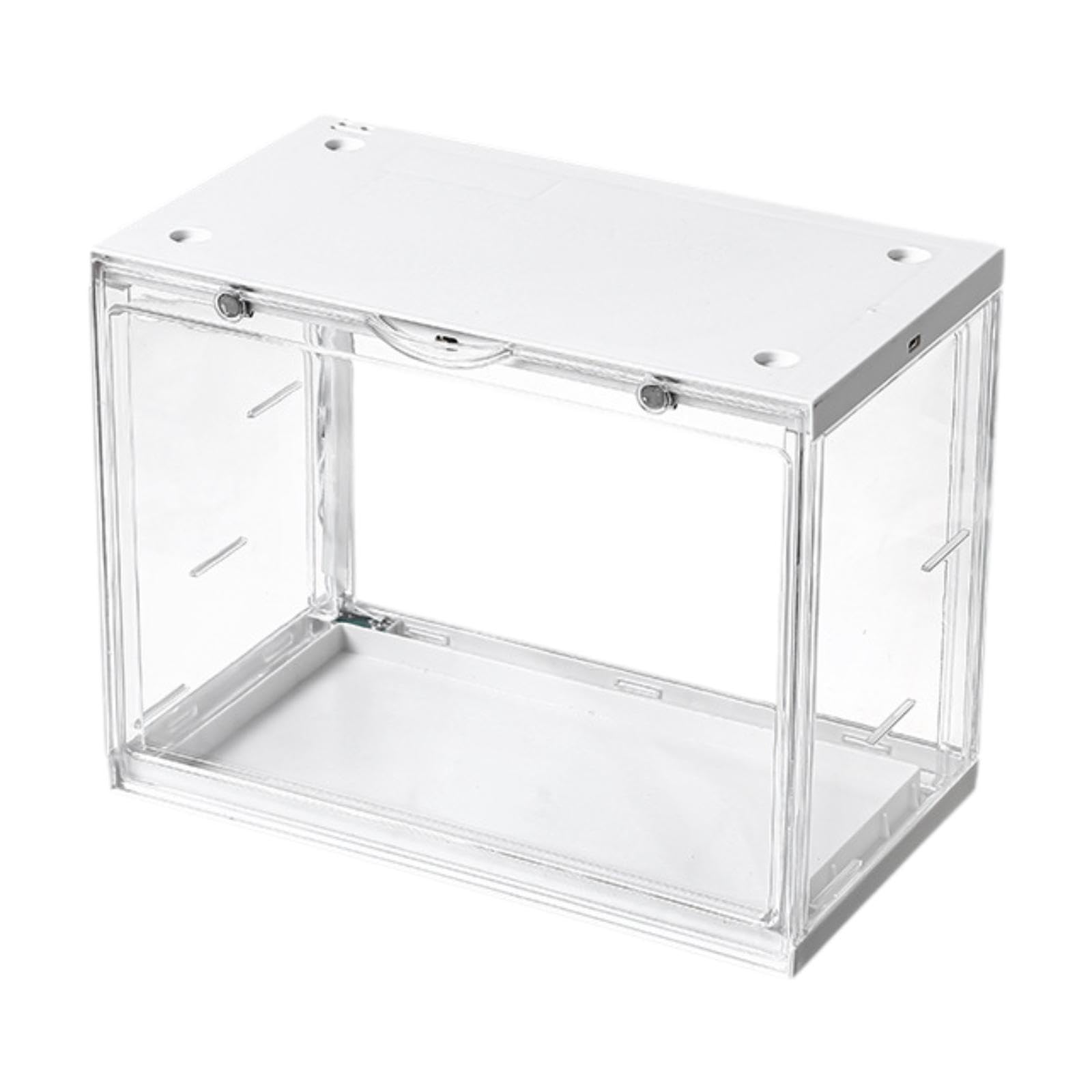 Vitrine Transparente pour Figurines, Boîte de Rangement pour Poupées, Stable, Anti-poussière avec éclairage, Présentoir pour Figurines et Mini-jouets