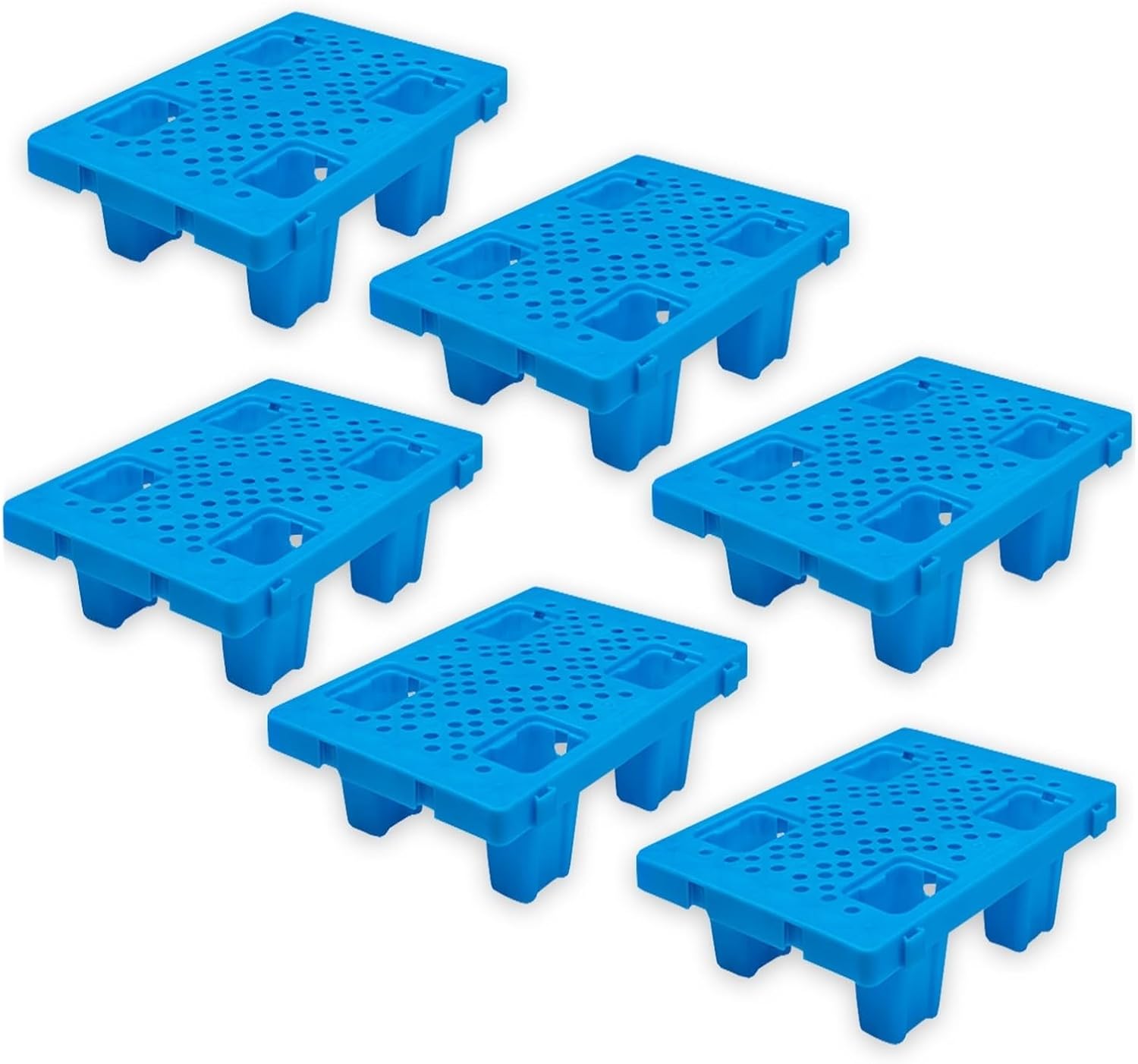 Plastic Pallet for Basement Storage, 19.68 x 14.96 x 4.72 Inch Storage Nestable Shipping Plastic Trays Lightweight Breathable Grid Pad for Storage Balcony Camping Closet Platform