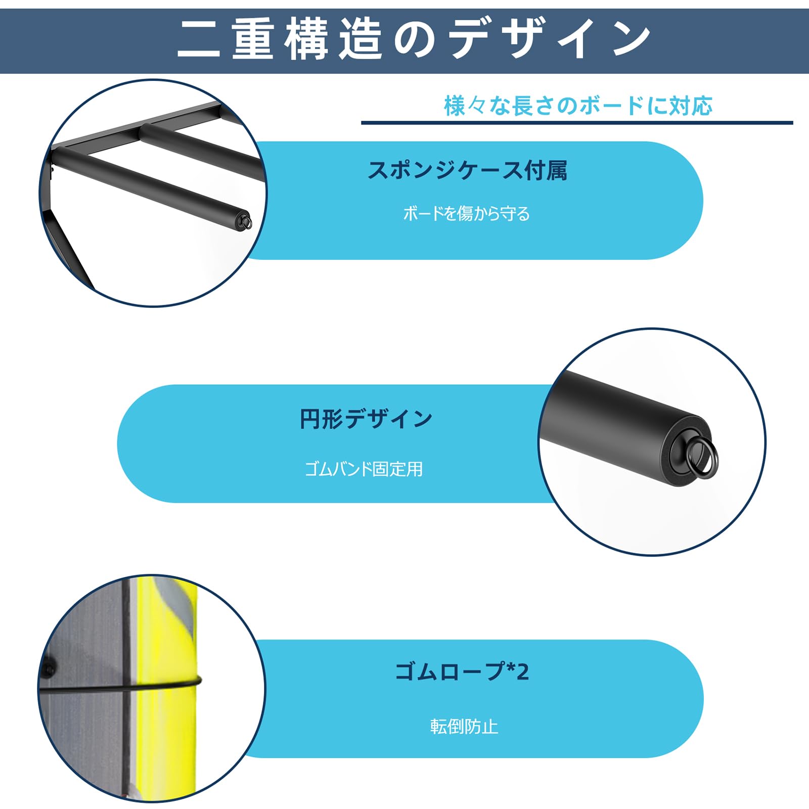 Amazon.co.jp: Lhysn サーフボードラック 4本収納可能 2段 キャスター