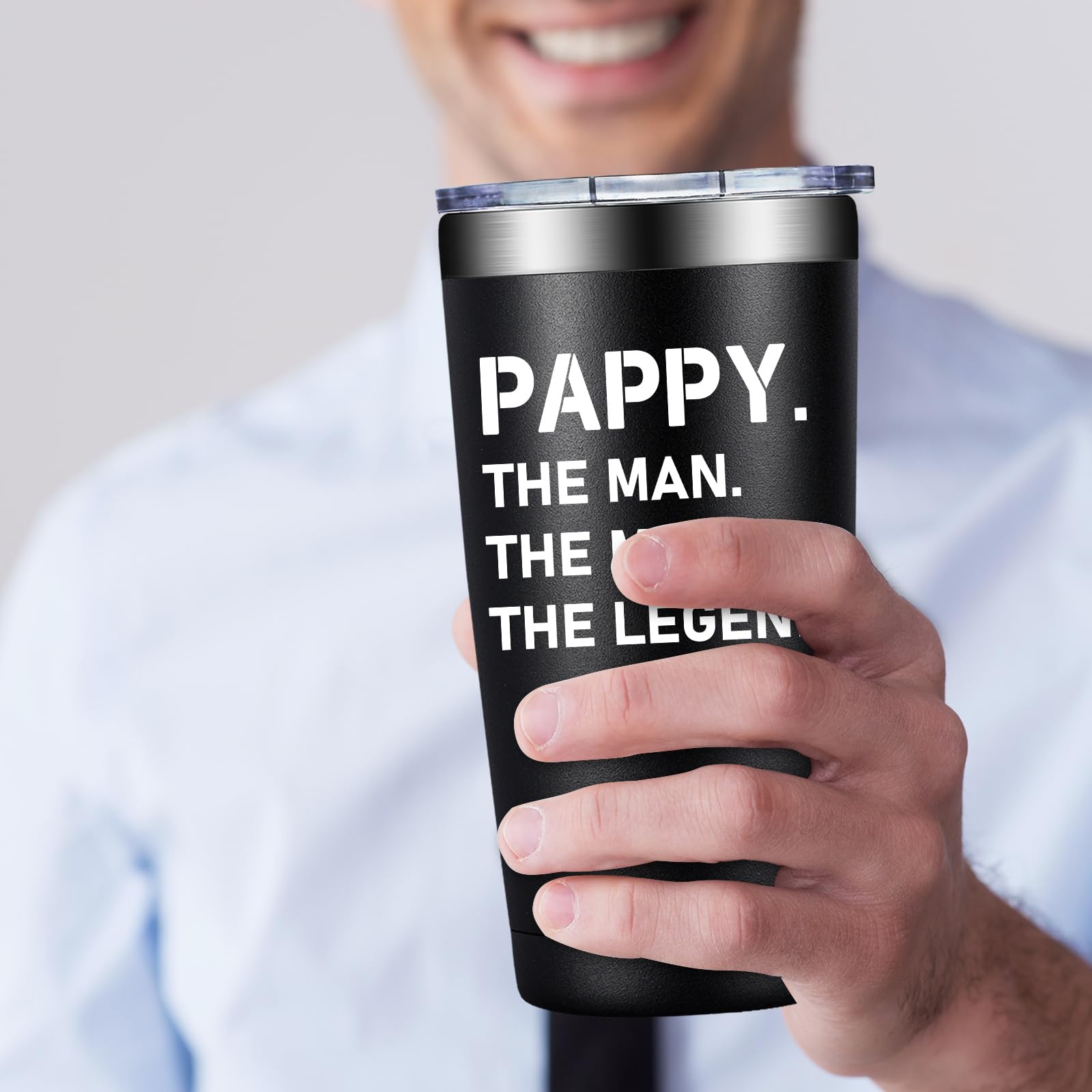 BIRGILT Pappy Fathers Day Gift - Best Pappy Gifts from Grandkids - 20oz Tumbler Cup