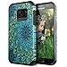 Galaxy S7 Case, SmartLegend 2 in 1 Hybrid Dual Layer Heavy Duty Protection Impact Resist Armor Protective Case with Shockproof Rubber Bumper for Samsung Galaxy S7 - Lotus Flower