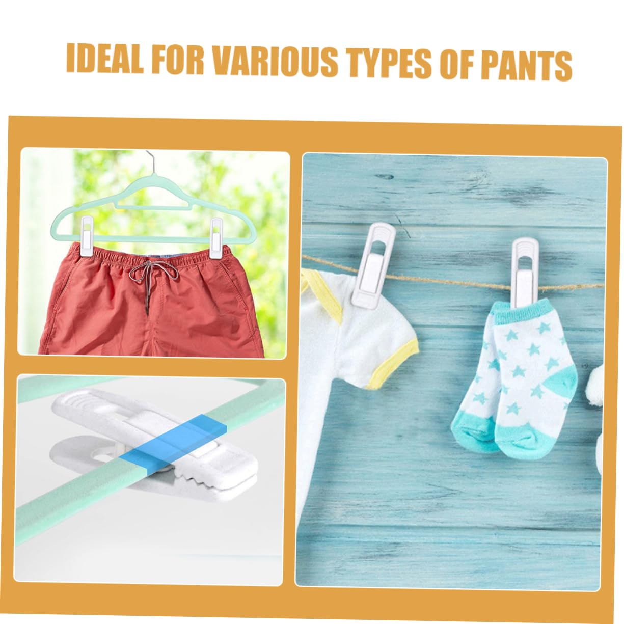 10 clips antideslizantes de terciopelo para colgar pantalones, color negro, agarre fuerte para faldas y pantalones, ideal para almacenamiento en el armario del hogar y soluciones de ahorro de espacio