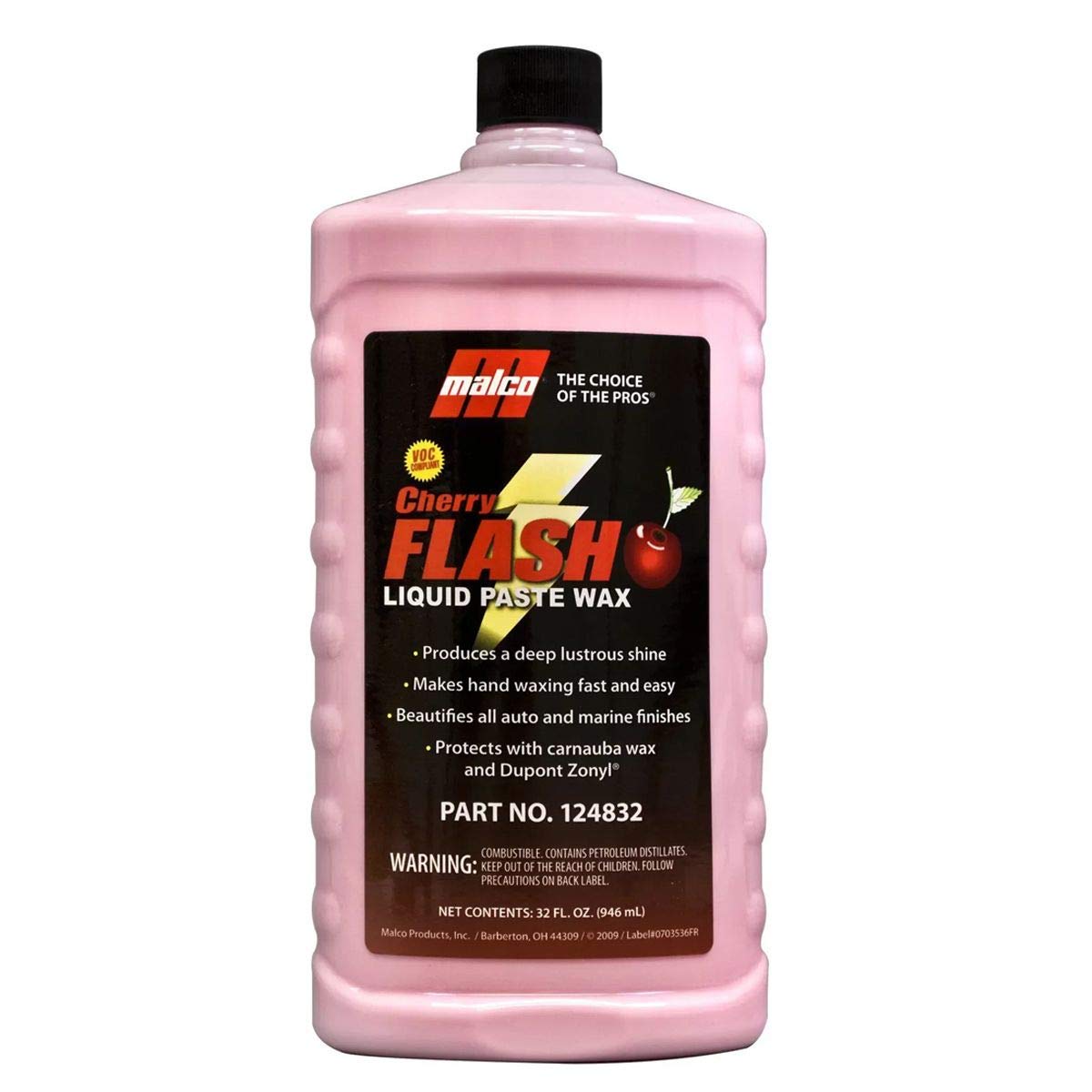 CHERRY FLASH CERA DI CARNAUBA AUTO,BRILLANTEZZA E PROTEZIONE FACILE APPLICAZIONE 1LT