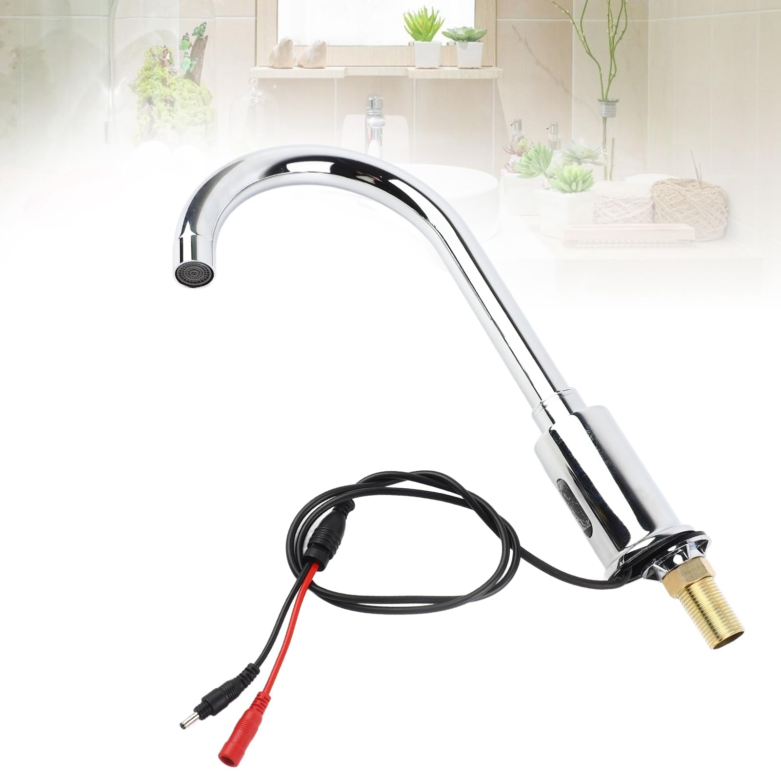 Rubinetto Automatico con Sensore a Infrarossi Rubinetto Singolo per Lavabo Elettronico Touchless per Acqua Fredda per Cucina Bagno