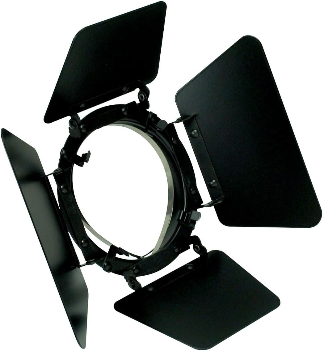 Nora Track Light NT-340 - Black - Barn Door - R40/PAR38 - Compatible with Halo Track