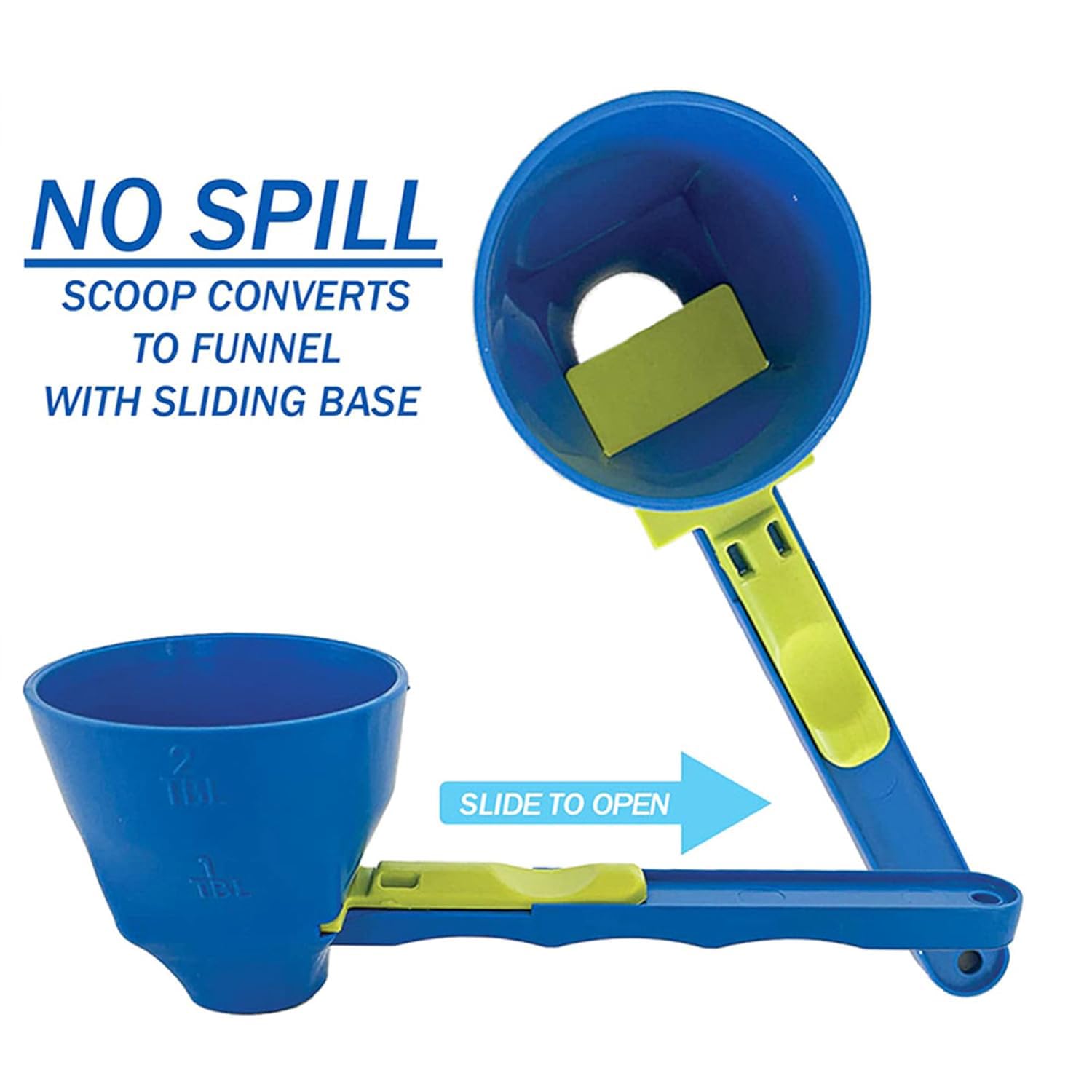 Cuillère à mesurer avec entonnoir, grande cuillère doseuse portable poignée coulissante pour bouteille