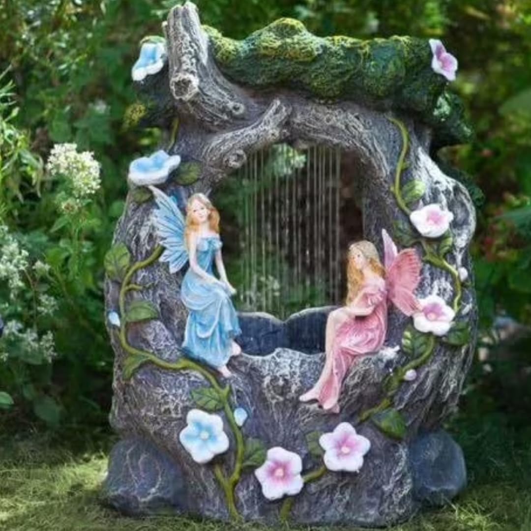Garden Mile fontana solare fontana magica fontana vaso acqua caratteristica giardino solare statua ornamento cascata decorativo esterno patio cascata