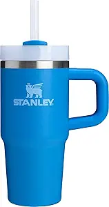 STANLEY Quencher H2.0 Tumbler with Handle and Straw 14 oz | Flowstate 3-Position Lid | Cup Holder Compatible for Travel | Insulated Stainless Steel Cup | BPA-Free | Azure