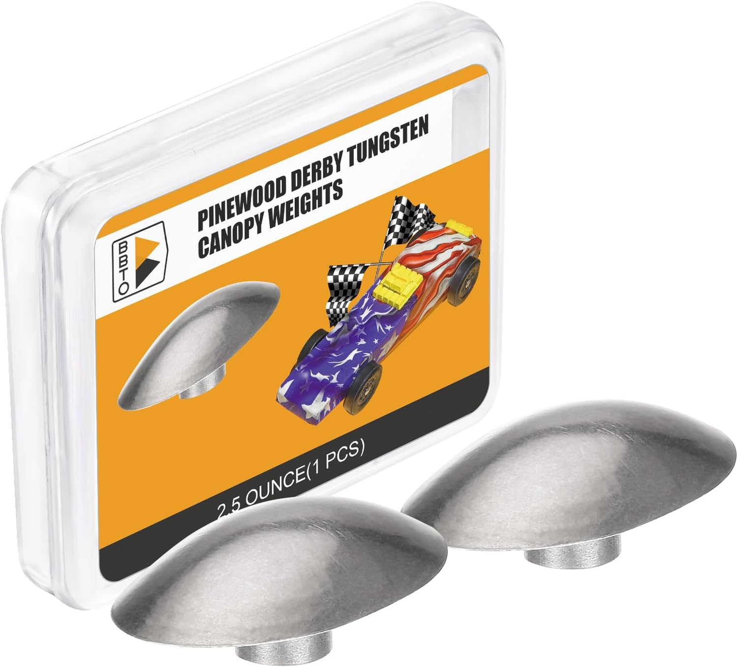 BBTO 2 Pcs 3.5 Ounce Tungsten Canopy Weight Incremental Car